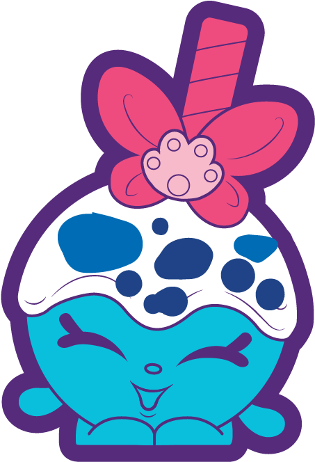 Shopkins Season 9 Color Change Cuties Tribe Team Polly - Polly Cake Pop Shopkins Clipart (834x834), Png Download