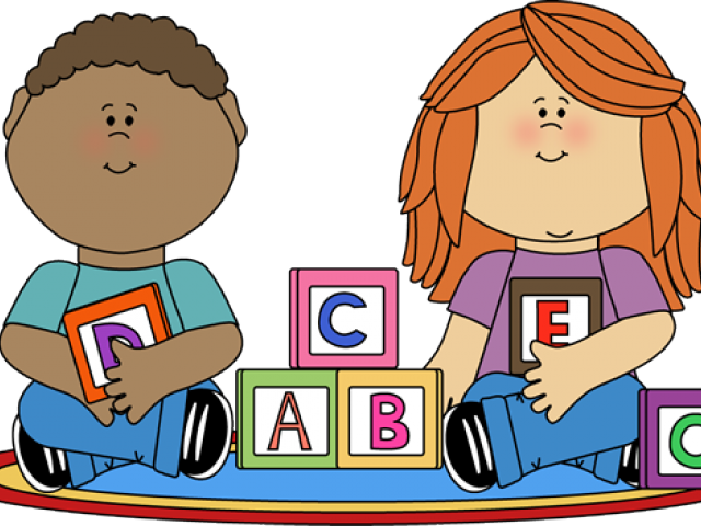 Kids Playing Blocks Clipart - Png Download (640x480), Png Download
