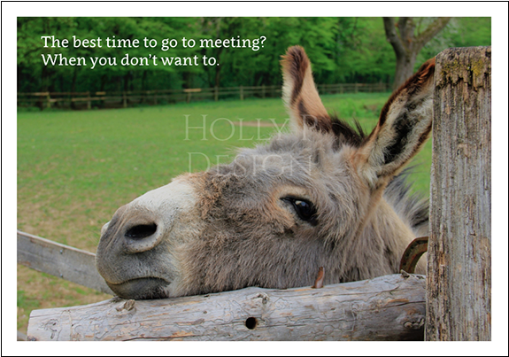 Donkey Best Time To Go A Meeting When You Don't Want - Don T Want To Go To Meeting Clipart (574x574), Png Download