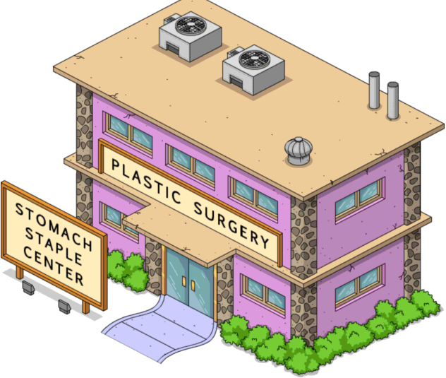 Plastic Surgery Center Simpsons Clipart (632x535), Png Download
