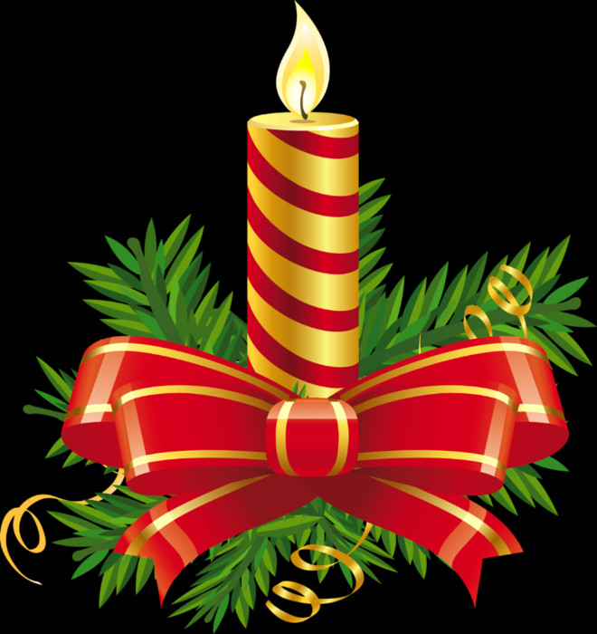 Christmas Candles Clipart - Png Download (660x700), Png Download