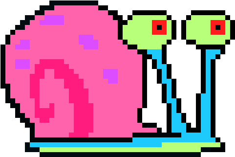 Gary The Snail - Gary Pixel Art Clipart (850x490), Png Download