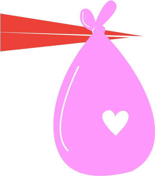 Girl Stork Clipart (1080x1920), Png Download