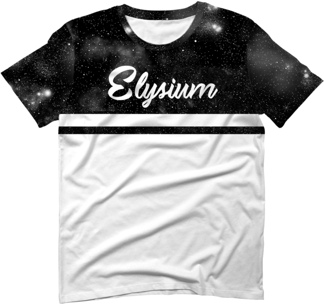 Elysium Starfield Shirt - Monochrome Clipart (650x650), Png Download