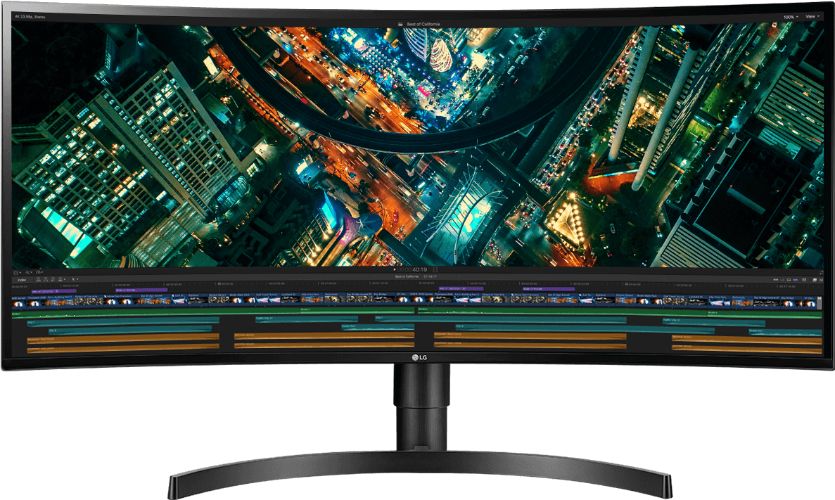 Mnt 34wl85c 01 2 Curved Ultrawide Thumb Play - Lg 34gk950g-b 34" Ultrawide Qhd Curved Led Gaming Monitor Clipart (1200x762), Png Download