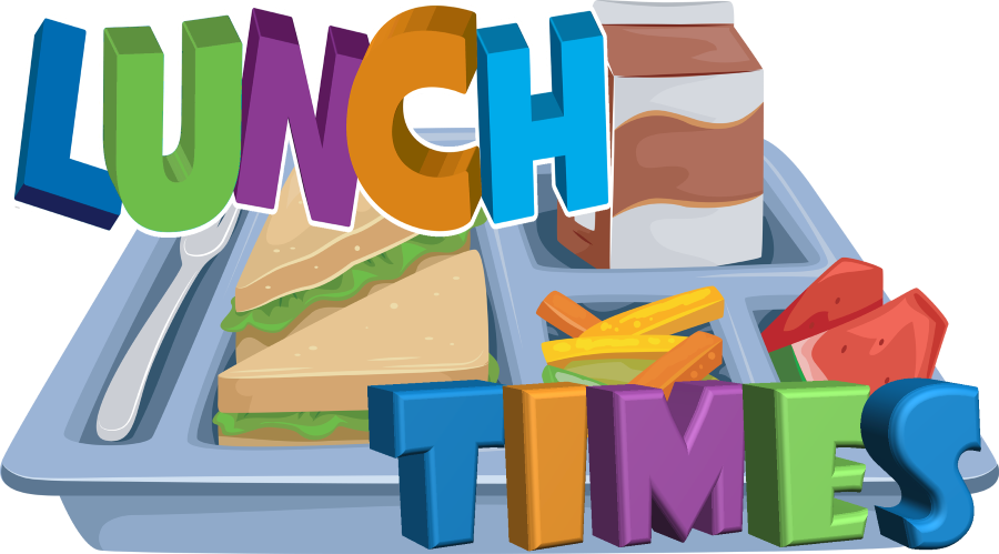 School Lunch Times - Graphic Design Clipart (900x499), Png Download
