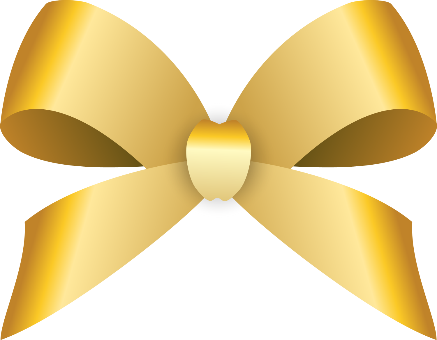 Golden Bow Png Clipart (1500x1169), Png Download