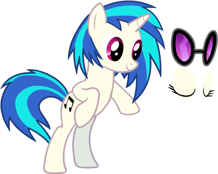 J0gpr ] - Mlp Dj Pon 3 Eyes Clipart (720x595), Png Download