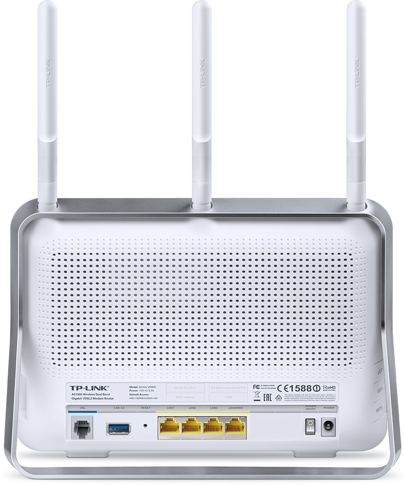 Gigabit Wired Connection - Tp Link Vr900 Clipart (833x997), Png Download