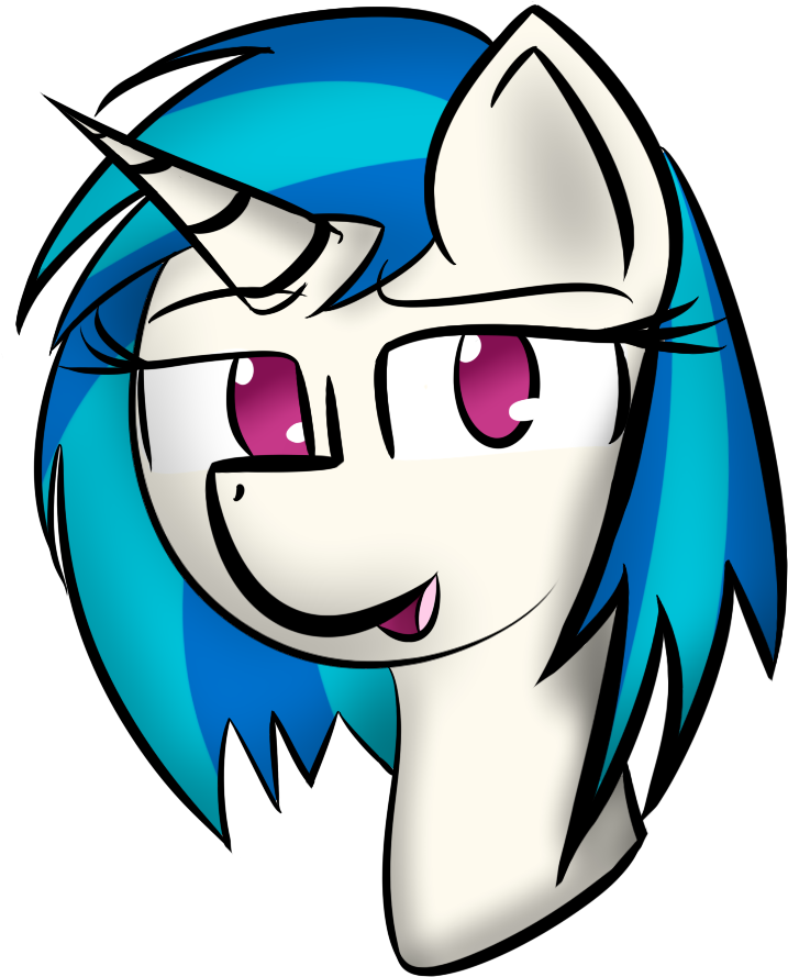 Vinyl Scratch Headshot - Cartoon Clipart (1000x1000), Png Download