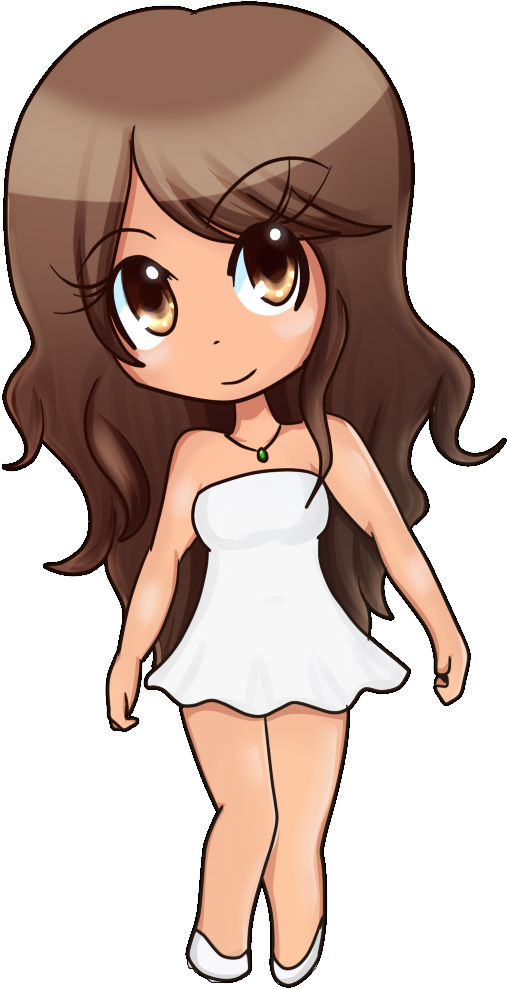 Girl Drawing Easy, Drawing Pics, Drawing Ideas, Simple - Cute Simple Chibi Girl Clipart (600x1074), Png Download