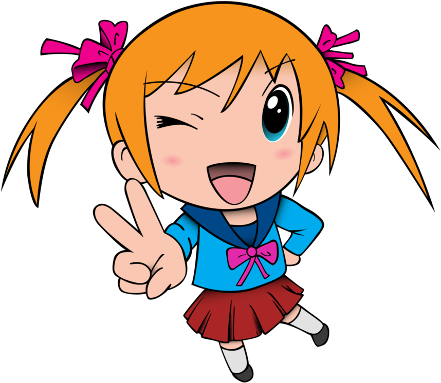 Chibi Girl Vector By Necrobyte1 - Anime Girl Vector Png Clipart (858x746), Png Download