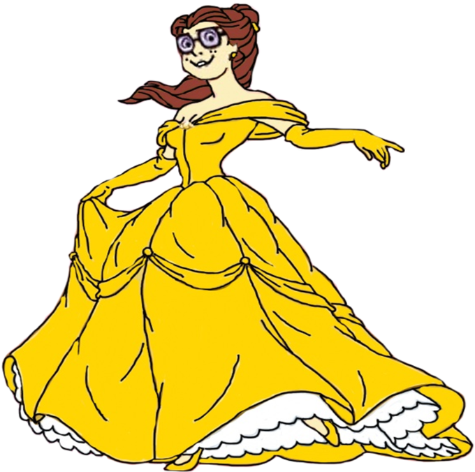 Belle Vector Princess Dress - Scooby Doo Princess Velma Clipart (680x676), Png Download