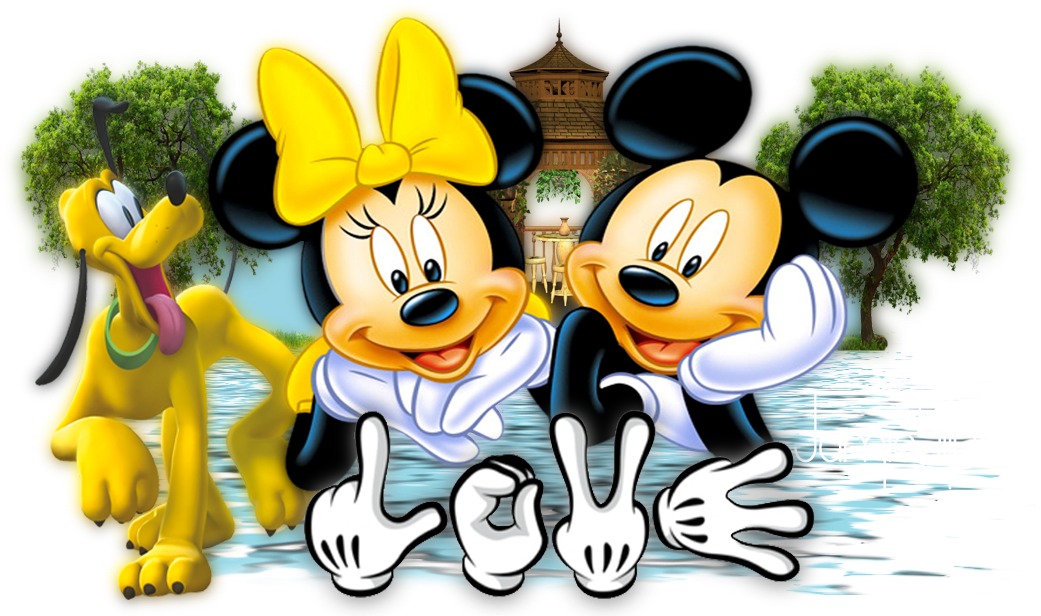 Mickey Mouse Hand - Disney Ich Liebe Dich Clipart (1041x616), Png Download