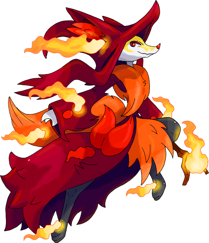 33,730,000 Exp - Mega Delphox Clipart (671x781), Png Download