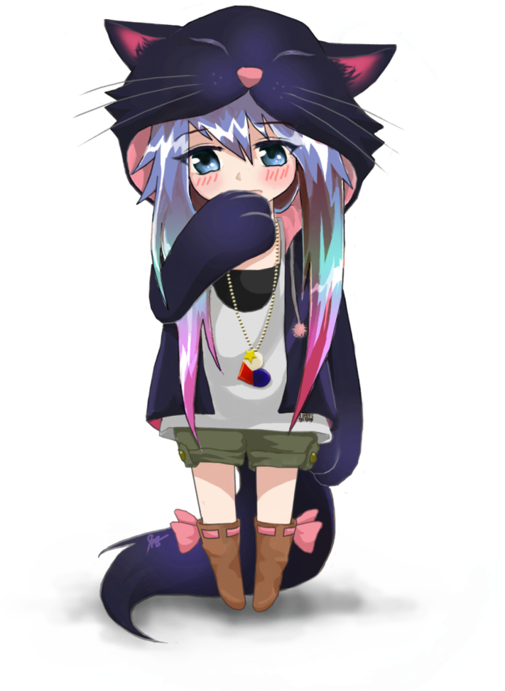 Anime Chibi Neko Buscar Con Google Neko Pinterest Anime - Anime Chibi Neko Png Clipart (711x972), Png Download