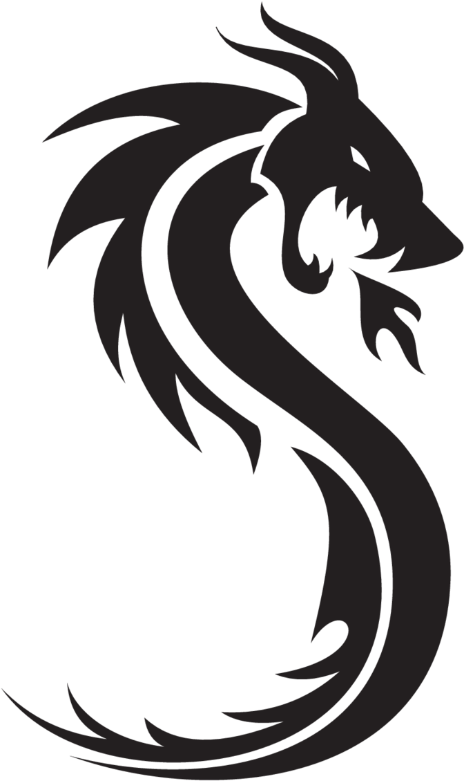 Dragon Logo Cutout Sticker - Illustration Clipart (744x1200), Png Download