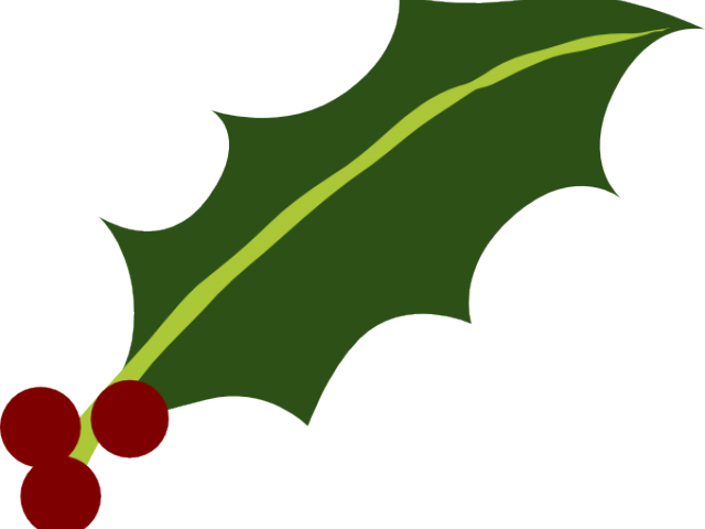 Berry Clipart Holly Leaves - Holly Leaves Clip Art - Png Download (640x480), Png Download