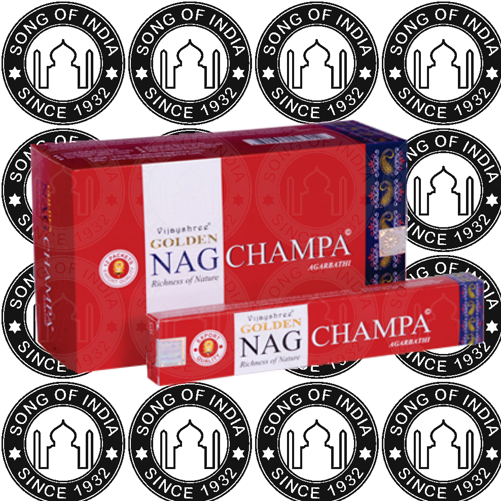 Golden Nag Champa Incense Sticks - Label Clipart (988x988), Png Download