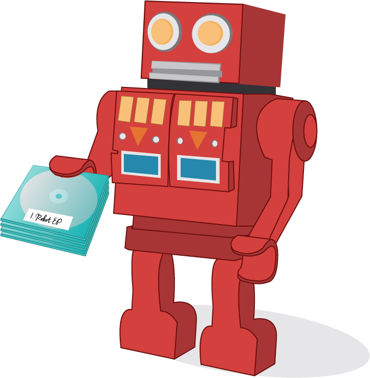 People Know Music Better Than Robots - Cartoon Clipart (800x800), Png Download