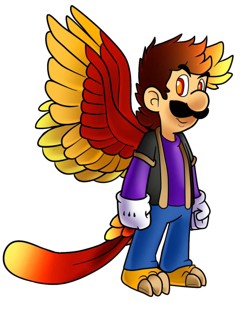 Mario Style Blood Fire By Baconbloodfire Mario Style - Mario And Luigi Cosmic Fire Clipart (1024x1301), Png Download