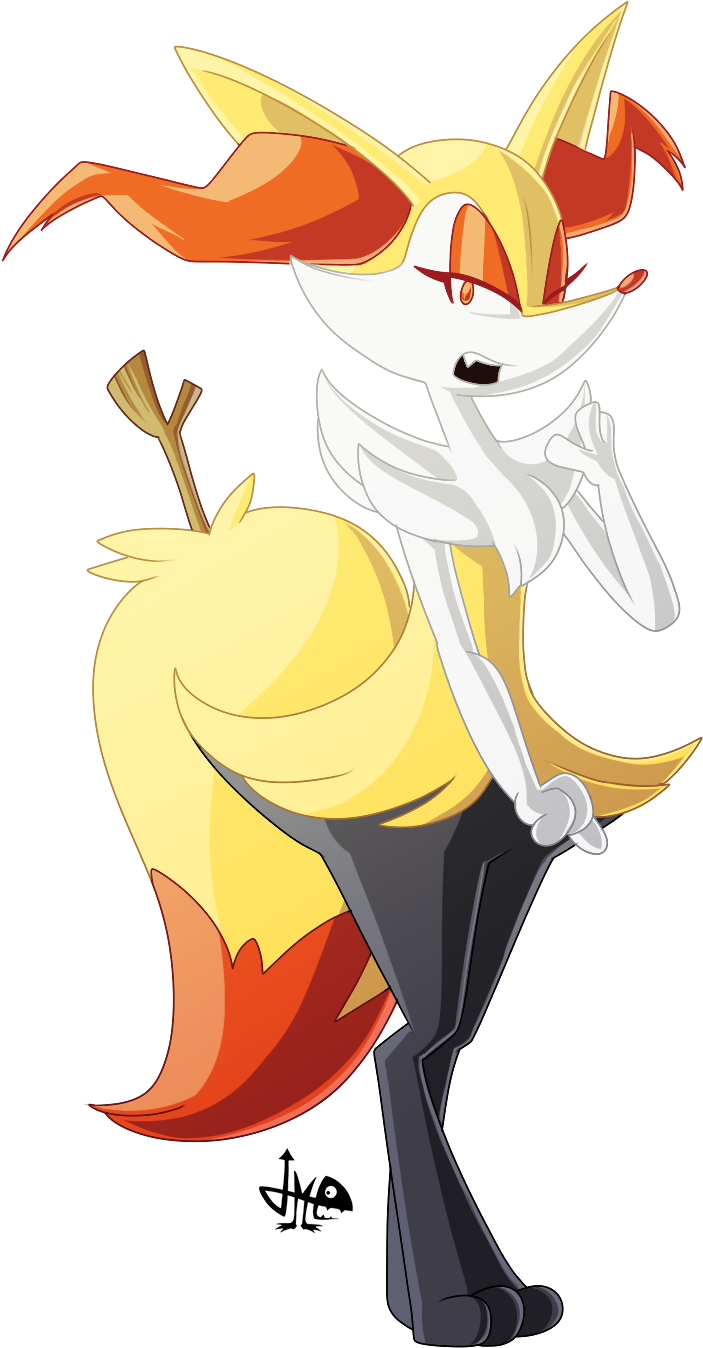 The Braixen - Cartoon Clipart (951x1395), Png Download