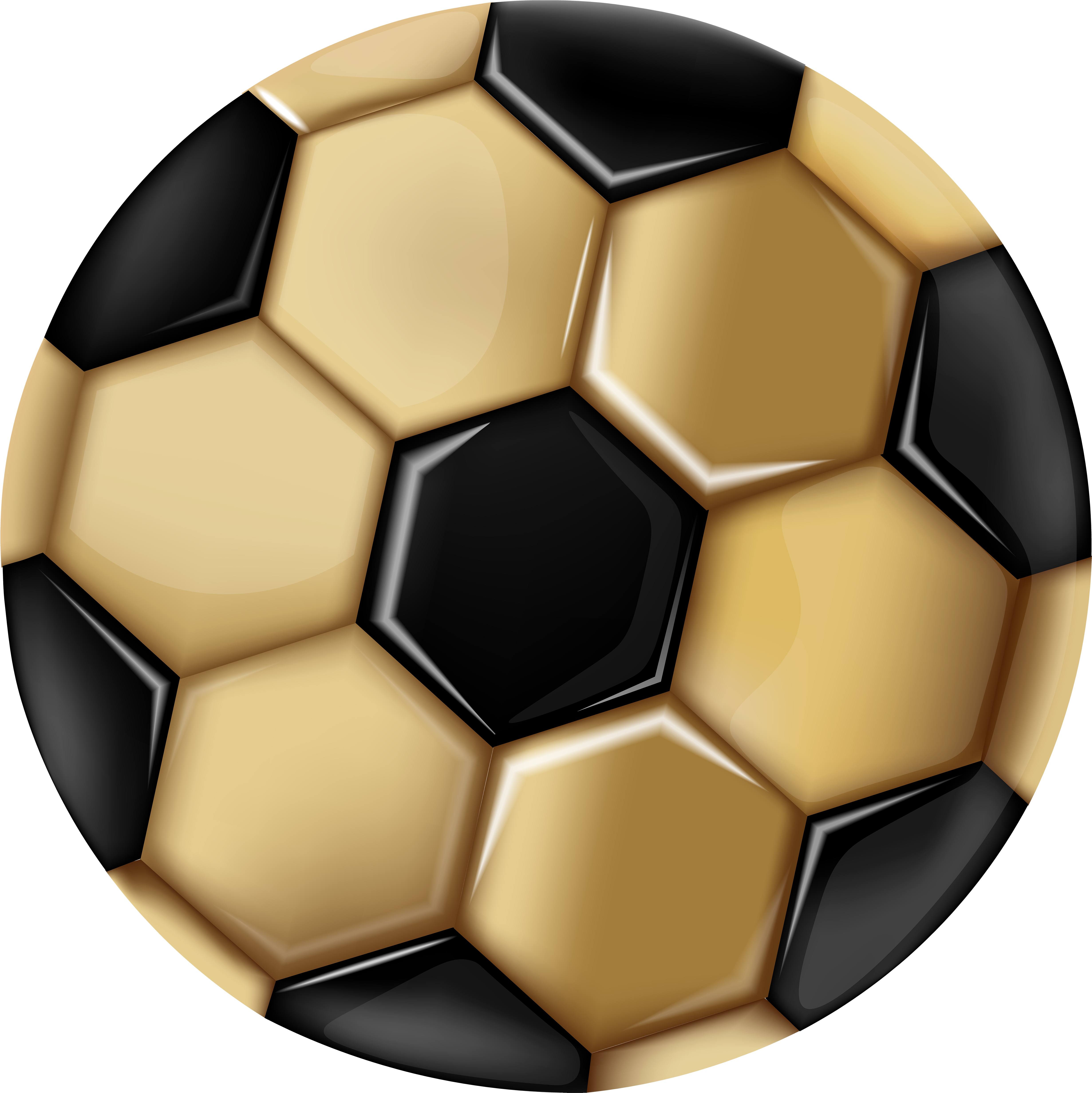 Soccer Ball Gold Transparent Image - Dribble A Soccer Ball Clipart (5000x5000), Png Download