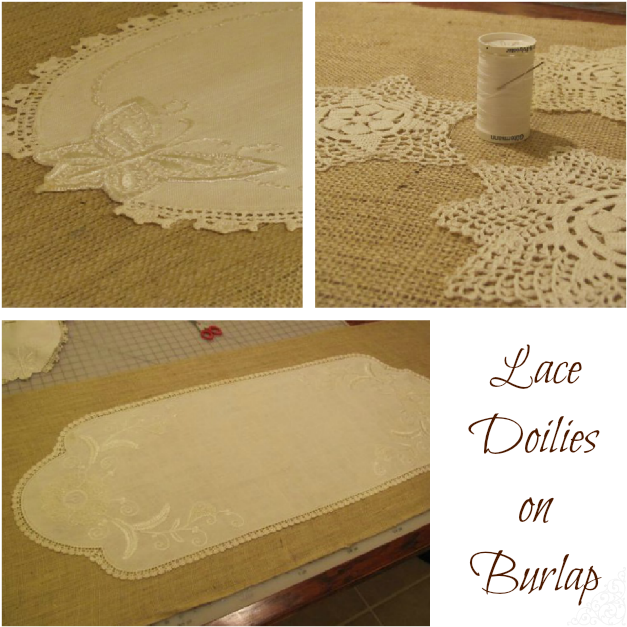 Burlap And Lace Wedding Table Runners - Motif Clipart (650x650), Png Download