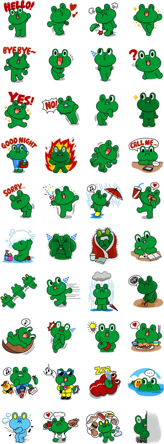 Special Edition By Line - Line Friends Leonard Stickers Clipart (562x1500), Png Download