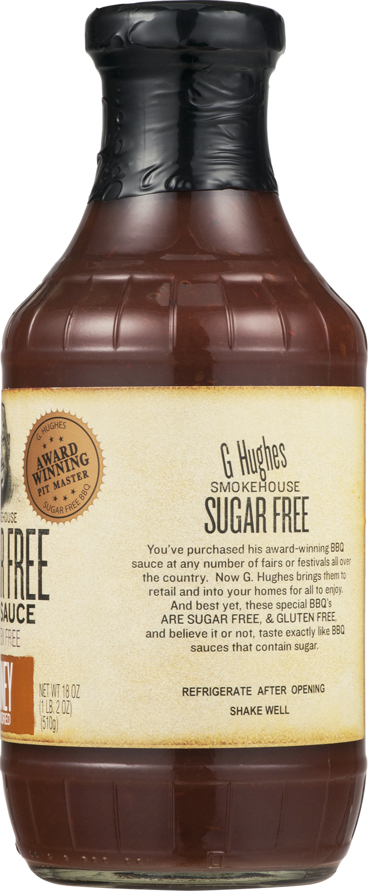 G Hughes Smokehouse Sugar Free Honey Flavored Bbq Sauce, - G Hughes Bbq Sauce Clipart (743x1800), Png Download