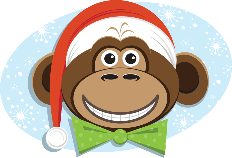 Retiring Stamps = Christmas In July - Monkey With Top Hat Clipart (880x600), Png Download