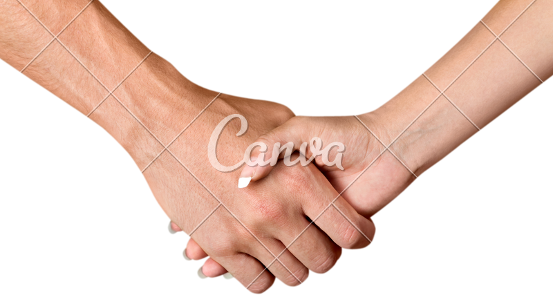 Closeup Of Two People Shaking Hands Photos - Holding Hands Clipart (800x427), Png Download