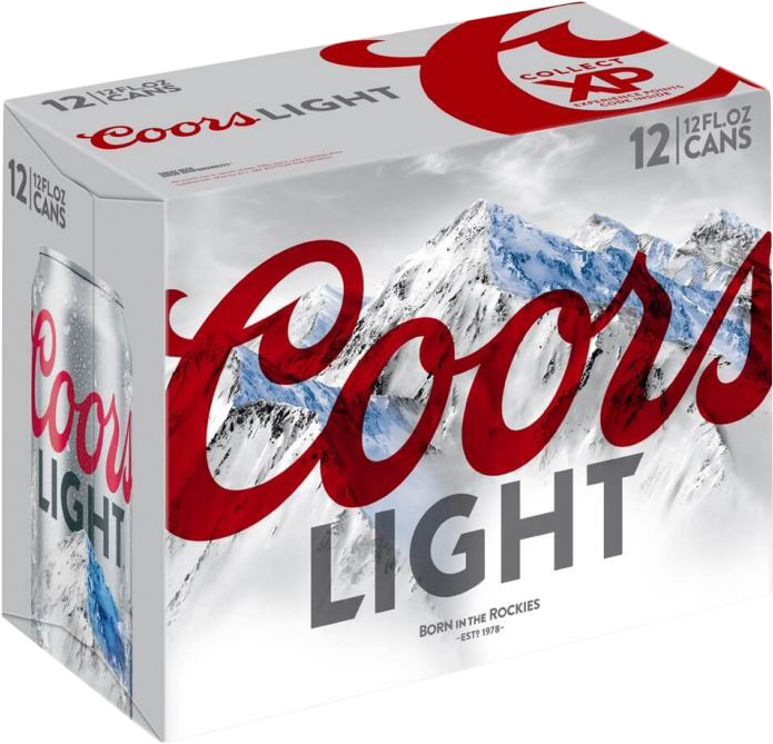 Coors Light 12oz 12pk Cn 12oz Beer - Coors Light 12 Pack Cans Clipart (695x669), Png Download