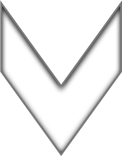 Silver Arrow Down - Triangle Clipart (591x525), Png Download