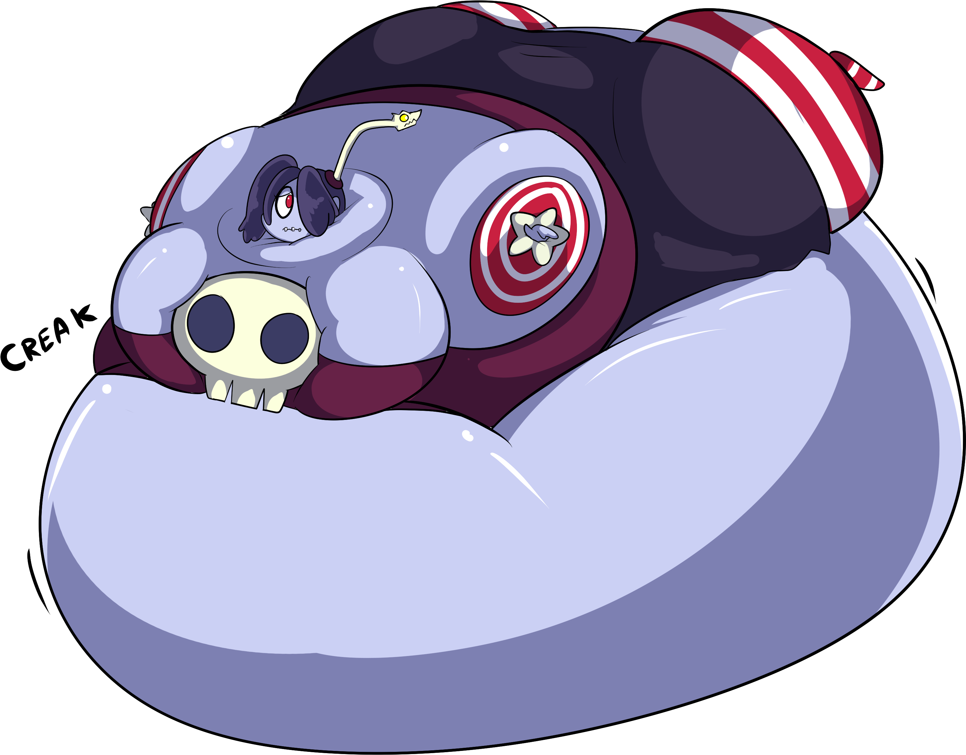 Crea K Oar Cartoon Purple - Cartoon Clipart (3076x2404), Png Download