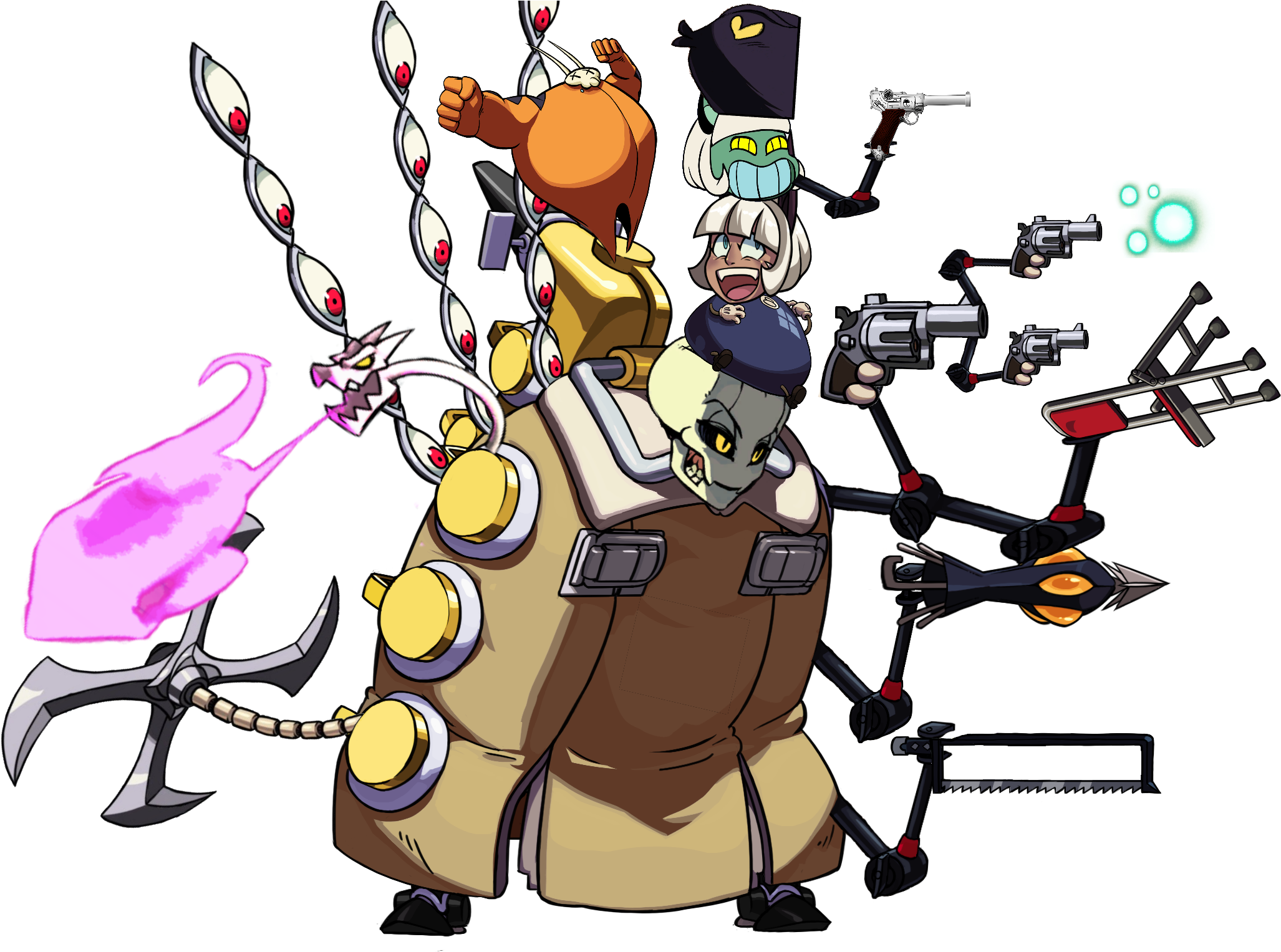 New Character Announced - Big Band Skullgirls Sprite Clipart (2250x1872), Png Download