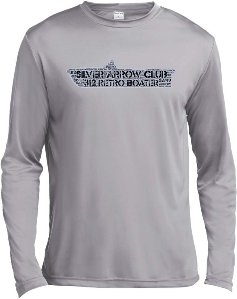 Silver Arrow Club By Retro Boater Tst350ls Sport Tek - Shirt Clipart (1024x1024), Png Download