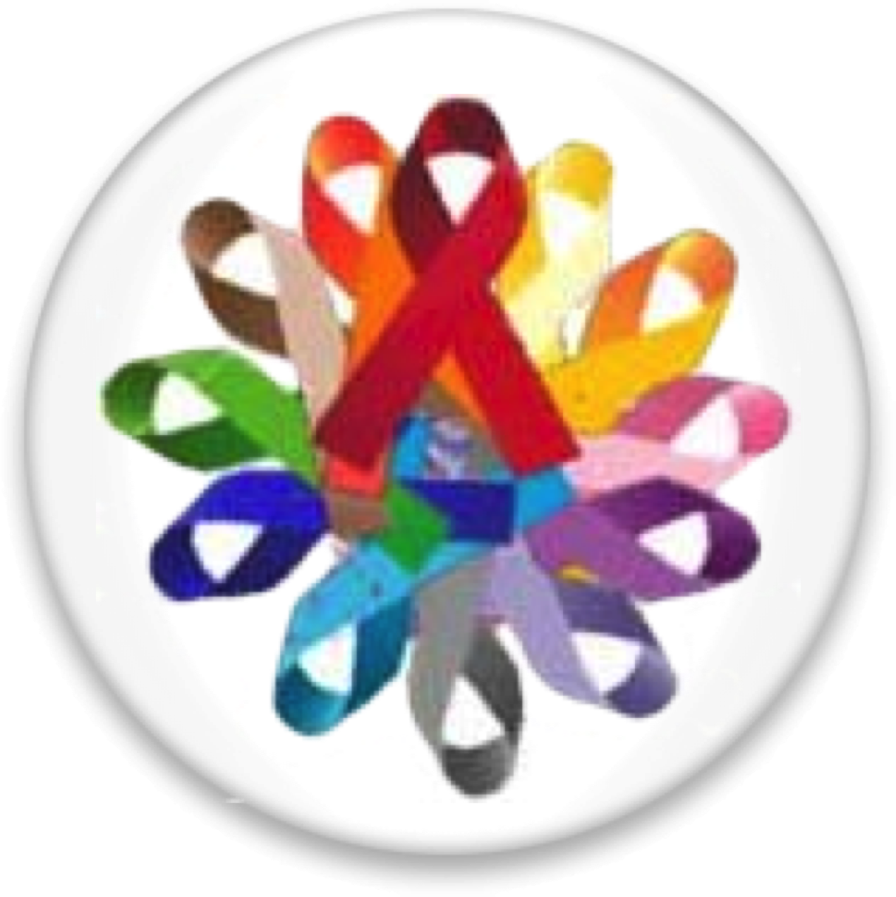 Rainbow Awareness Bu - Plate Clipart (1270x1272), Png Download