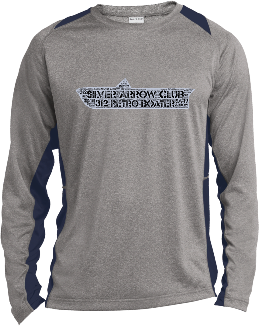 Silver Arrow Club By Retro Boater St361ls Sport Tek - Long-sleeved T-shirt Clipart (1155x1155), Png Download