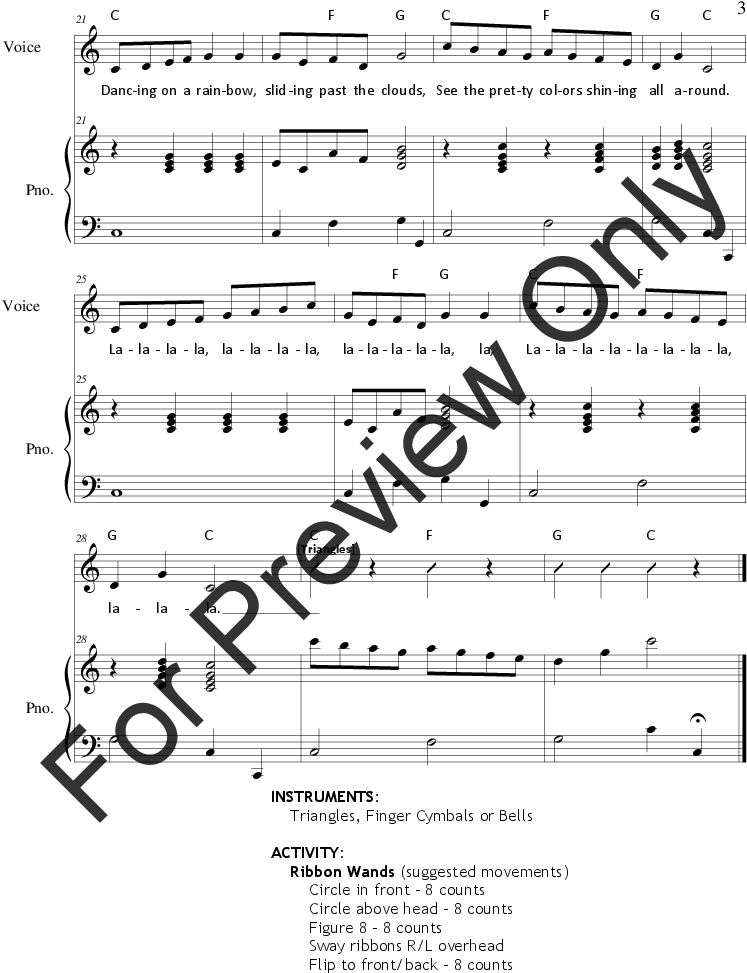 Dancing On A Rainbow Thumbnail - Sheet Music Clipart (816x1056), Png Download