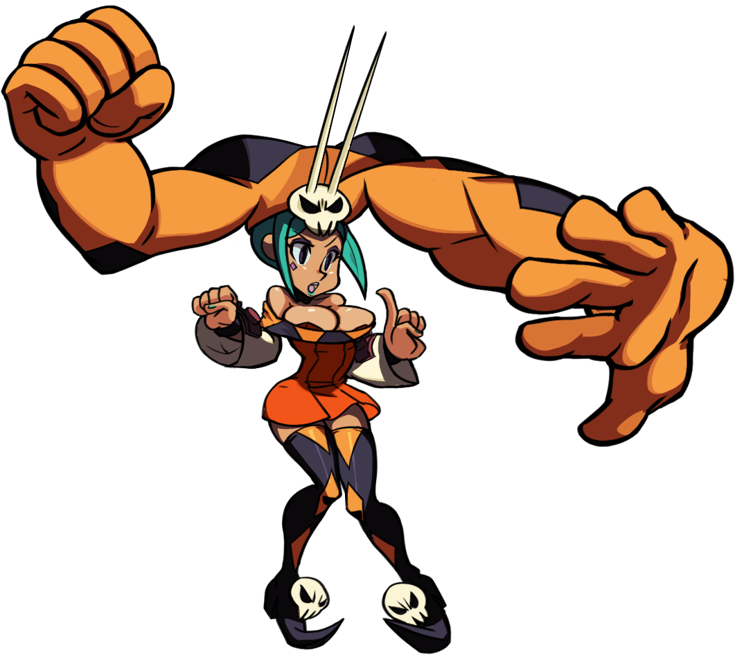 The Skullgirls Sprite Of The Day Is - Cerebella Skullgirls Clipart (1079x966), Png Download
