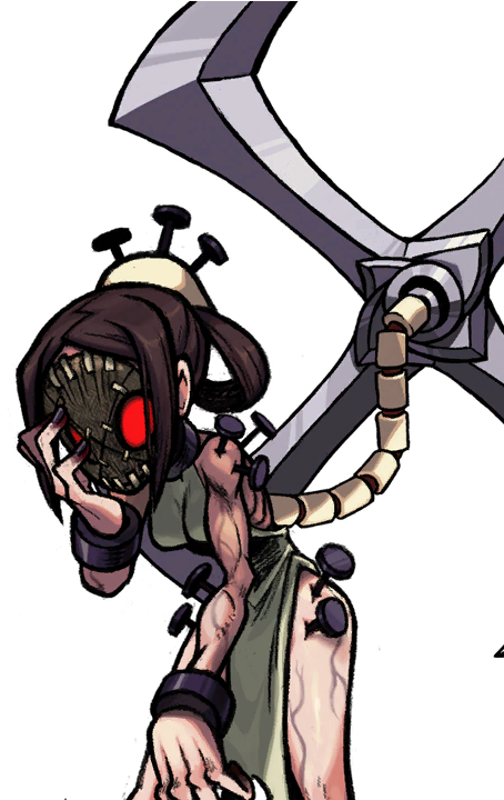 Painwheel Headache A - Painwheel Skullgirls Clipart (454x720), Png Download