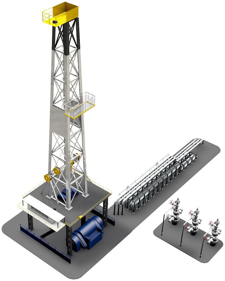 Oil Rig - Onshore Drilling Rig Icon Clipart (759x946), Png Download