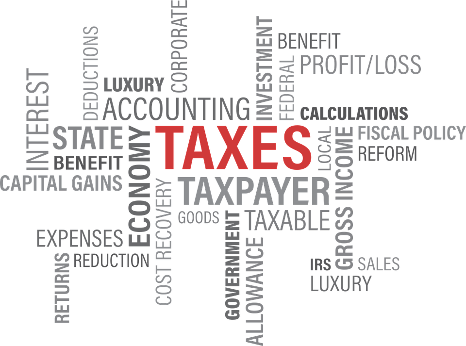 Tax, Taxes, Government, Refund, Word, Credit, Return Clipart (960x713), Png Download