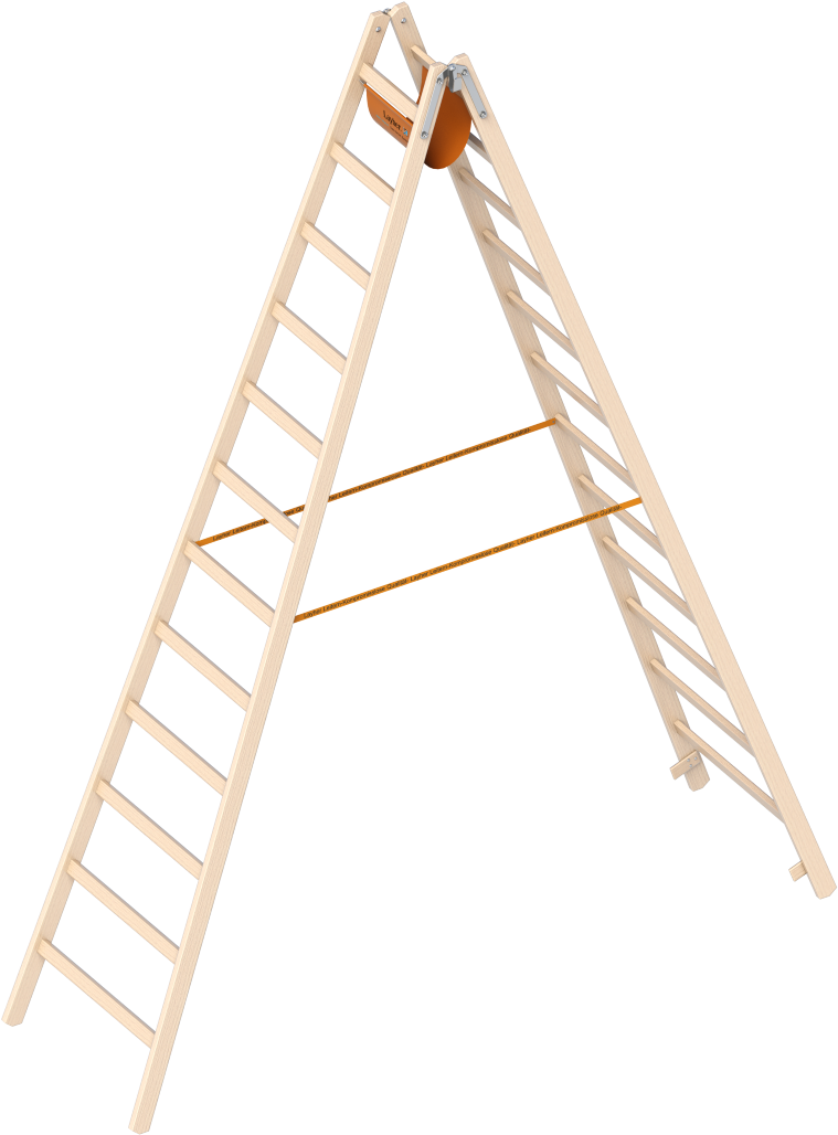 Layher Wooden Rung Ladder - Plywood Clipart (768x1040), Png Download