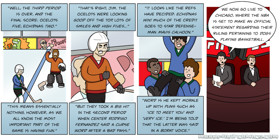 Kept The Player Names From The Original Comic, Even - Cartoon Clipart (980x479), Png Download