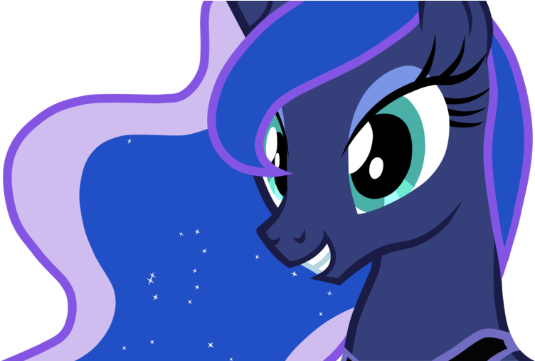 Image Result For Mlp Luna Grin - Mlp Princess Luna Face Clipart (900x506), Png Download