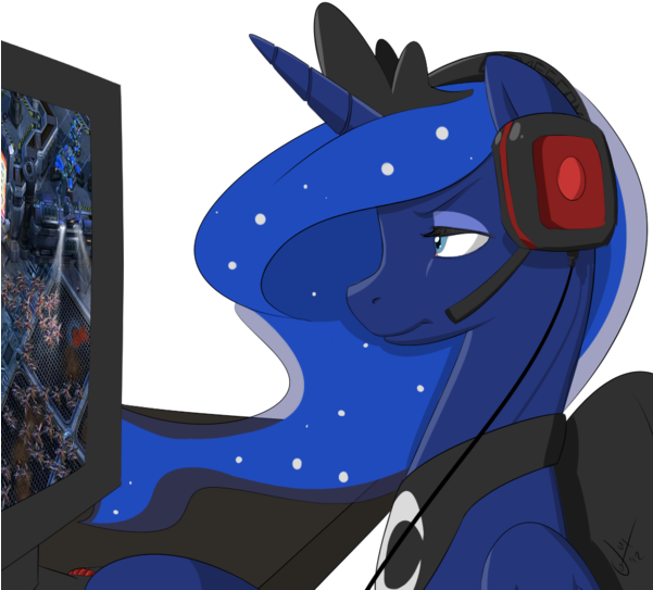 Tentacuddles, Crossover, Gamer Luna, Headphones, Princess - Cartoon Clipart (600x600), Png Download