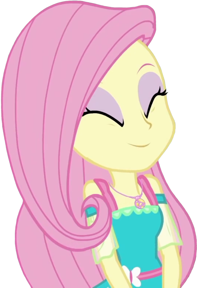 Artist Thebarsection Clothes Cute Equestria Girls - Close Eyes Fluttershy Transparenct Background Eg Clipart (688x989), Png Download