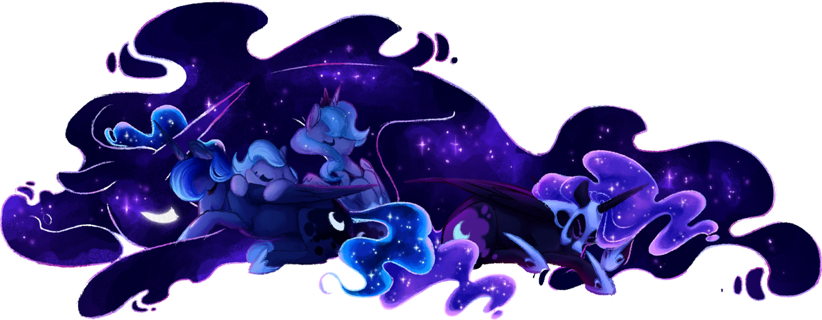 4 Mar - Mlp Luna And Tantabus Clipart (1200x467), Png Download